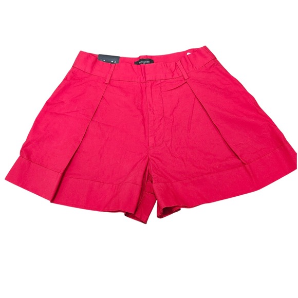 Banana‎ Republic Red Pleated Shorts High Waist Career Casual Size 8 - Picture 1 of 8